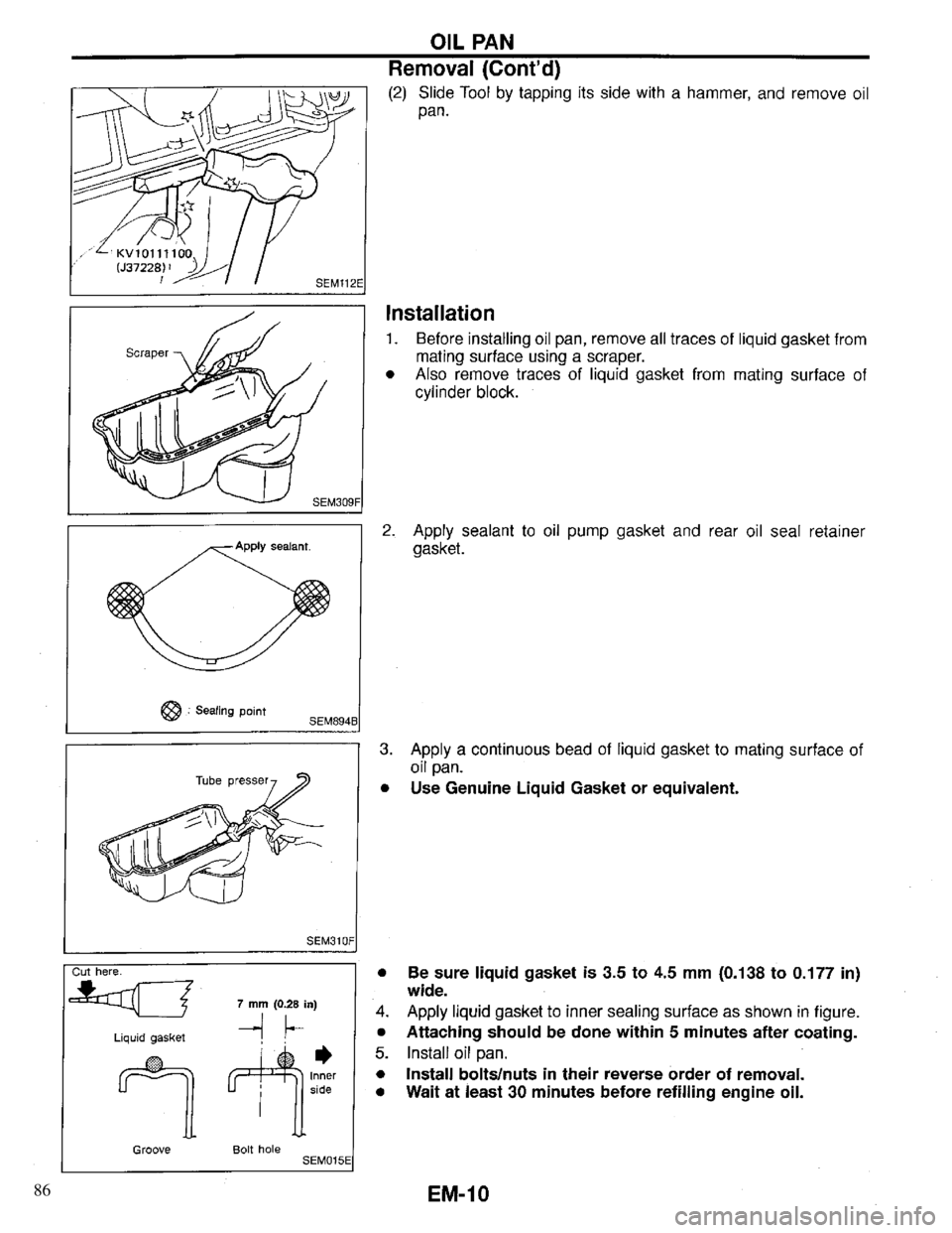 INFINITI QX4 1997  Factory Service Manual 86 
