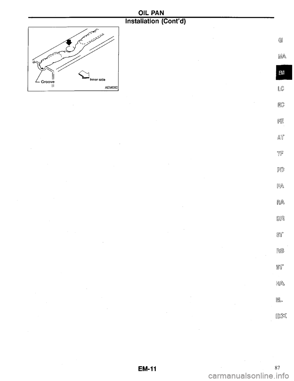 INFINITI QX4 1997  Factory Service Manual 87 