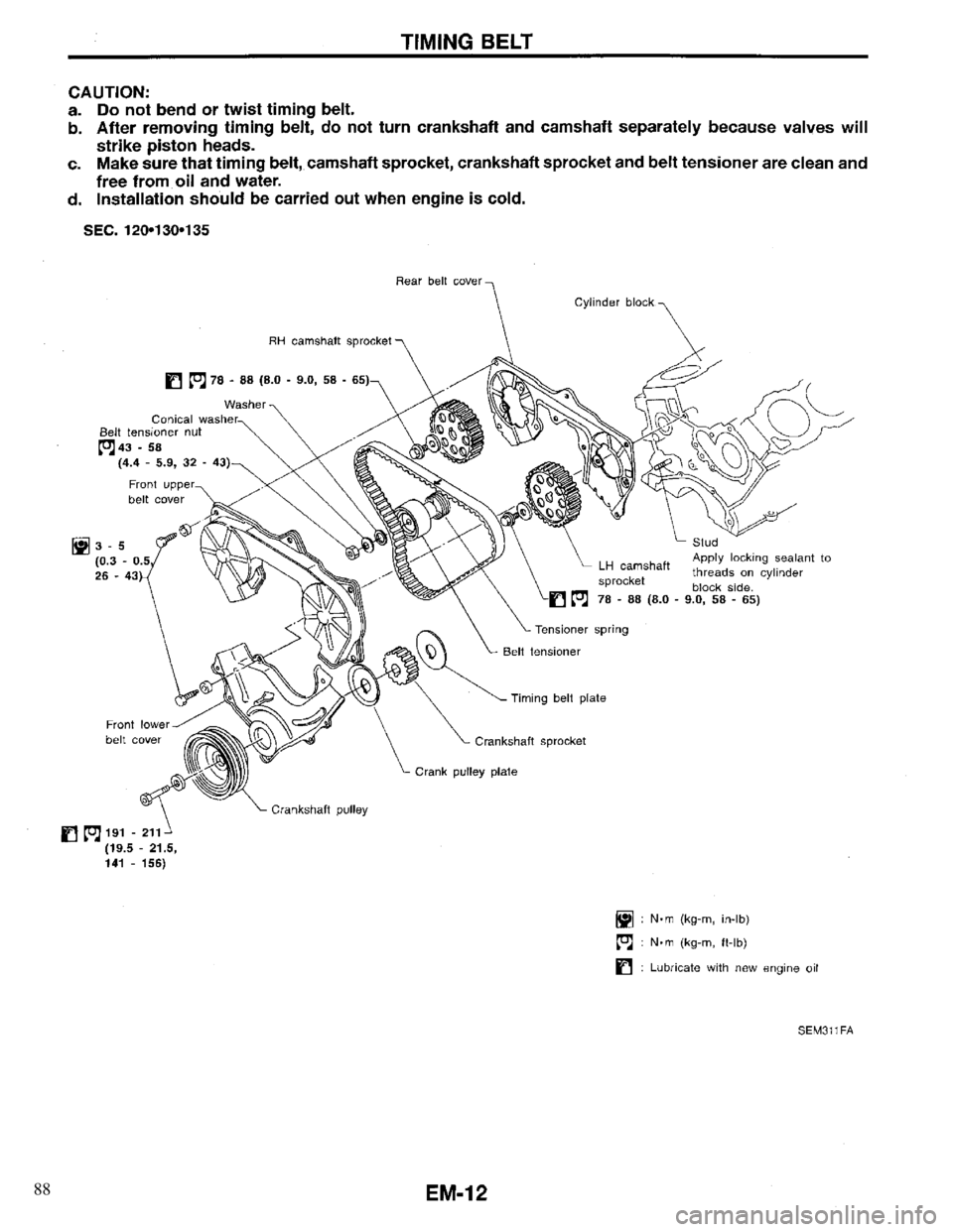 INFINITI QX4 1997  Factory Service Manual 88 