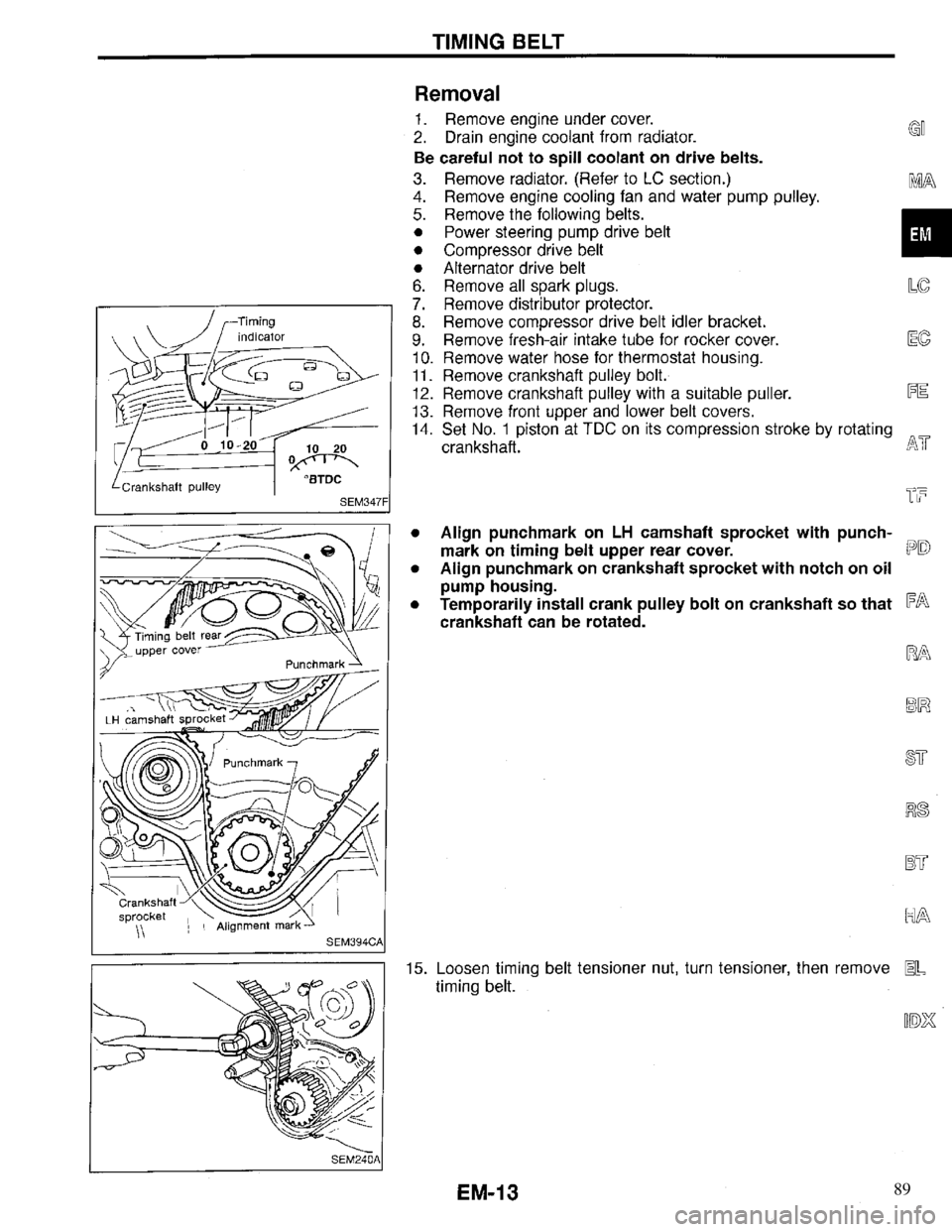 INFINITI QX4 1997  Factory Service Manual 89 