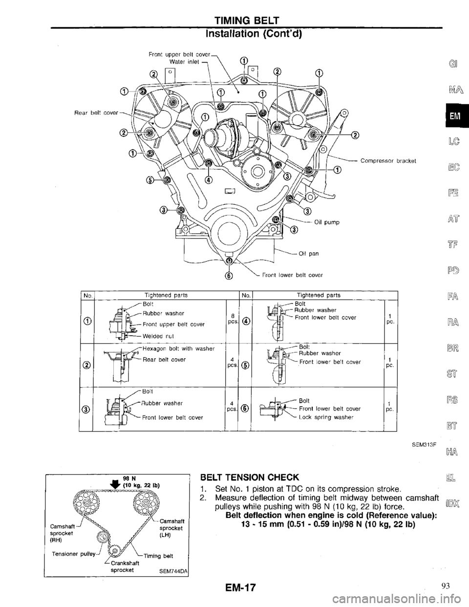 INFINITI QX4 1997  Factory Service Manual 93 