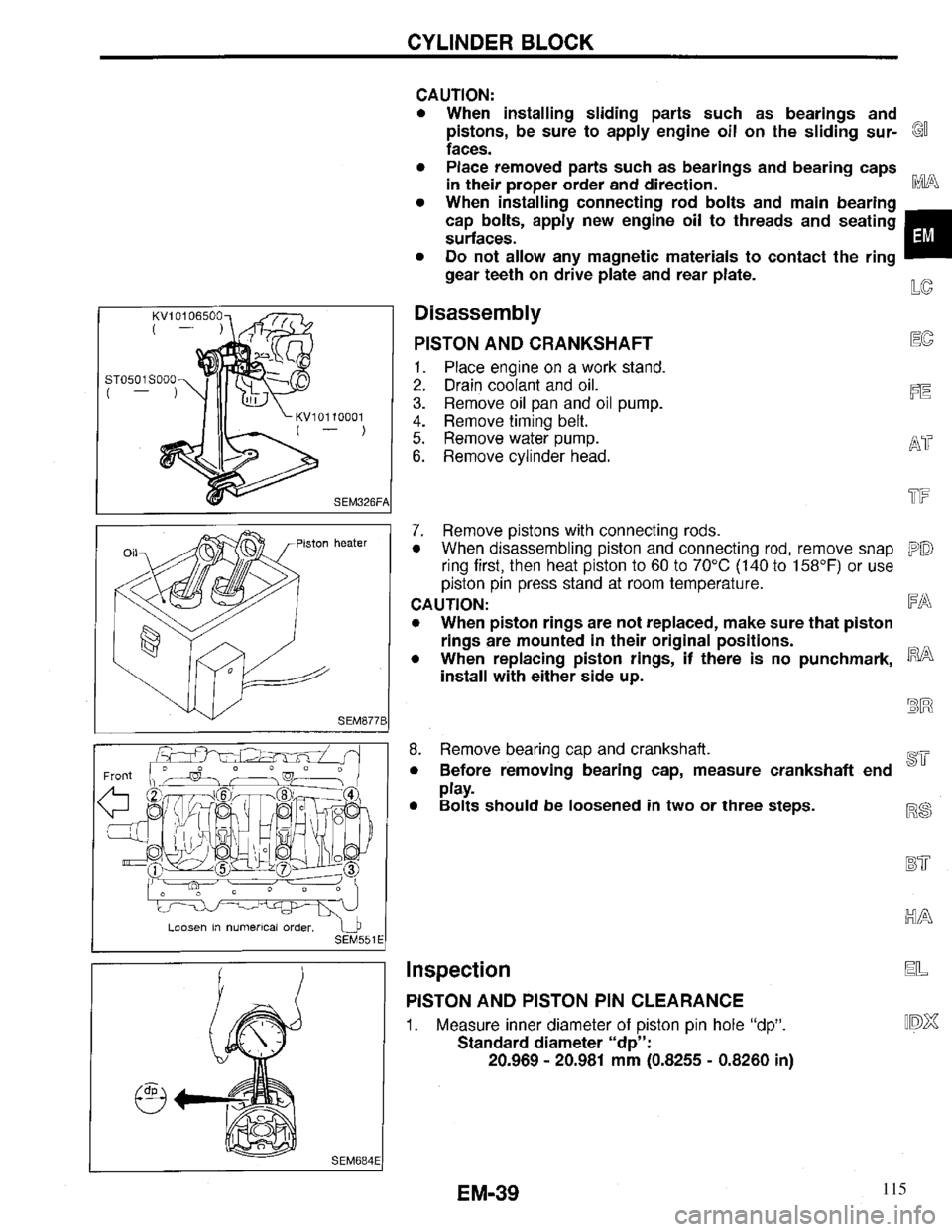 INFINITI QX4 1997  Factory Service Manual 115 