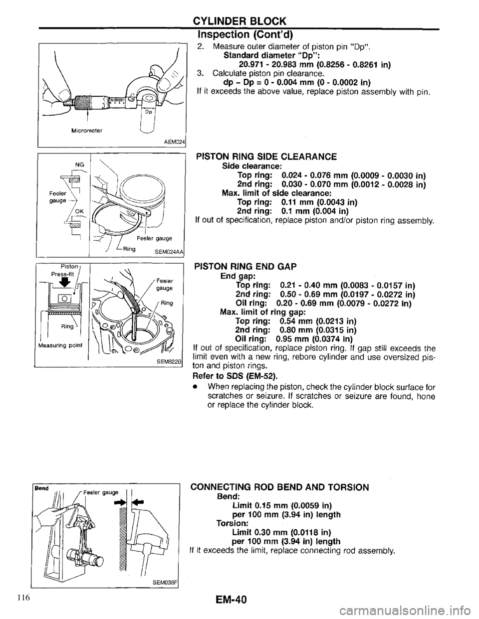 INFINITI QX4 1997  Factory Service Manual 116 