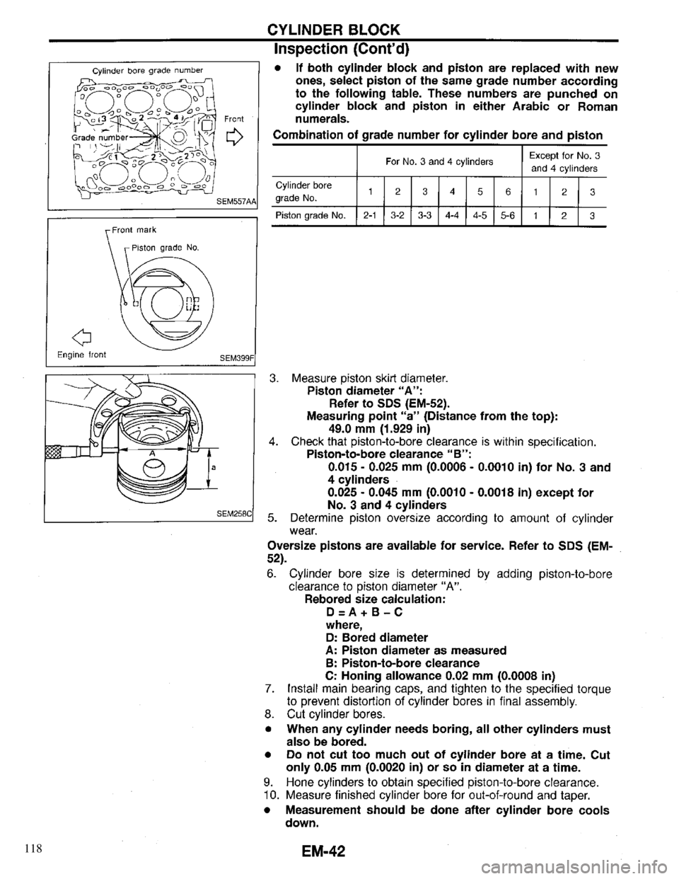 INFINITI QX4 1997  Factory Service Manual 118 