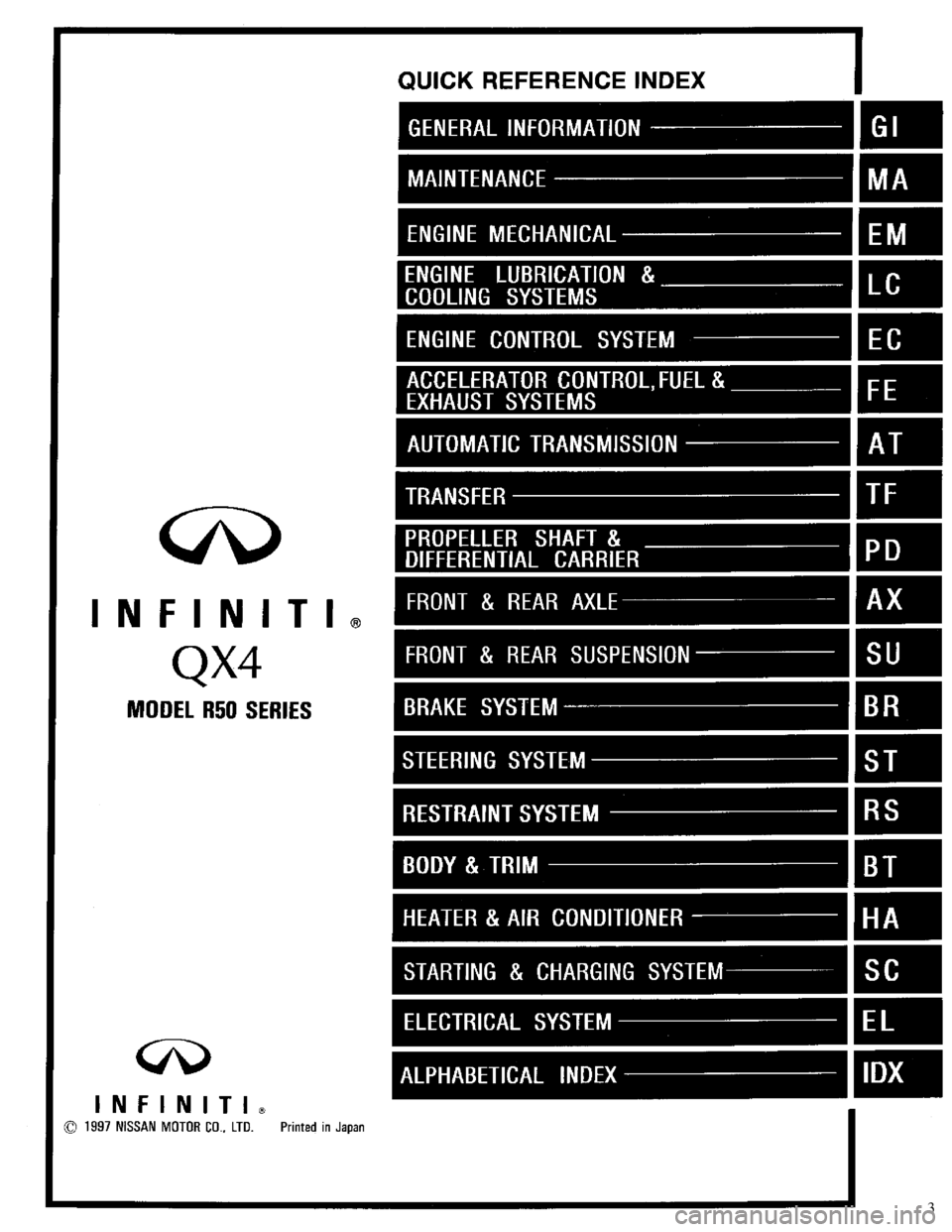 INFINITI QX4 1998  Factory Service Manual 