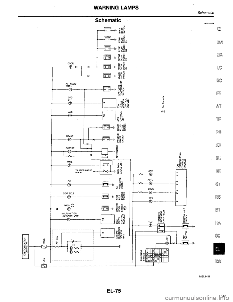 INFINITI QX4 1998 Factory Service Manual 1613 INFINITI QX4 1998 Factory Service Manual 1613