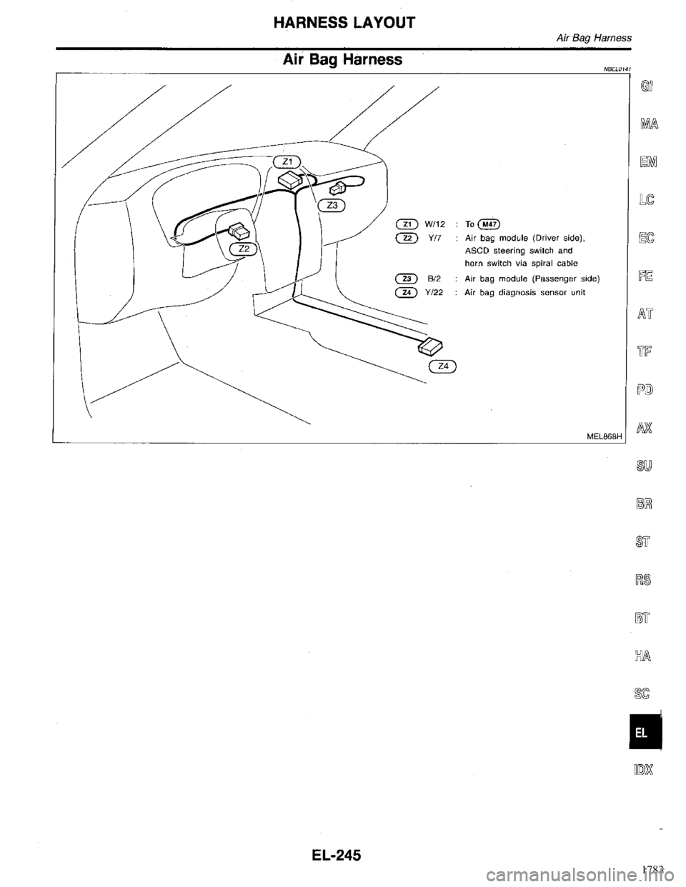INFINITI QX4 1998 Factory Service Manual 1783 INFINITI QX4 1998 Factory Service Manual 1783