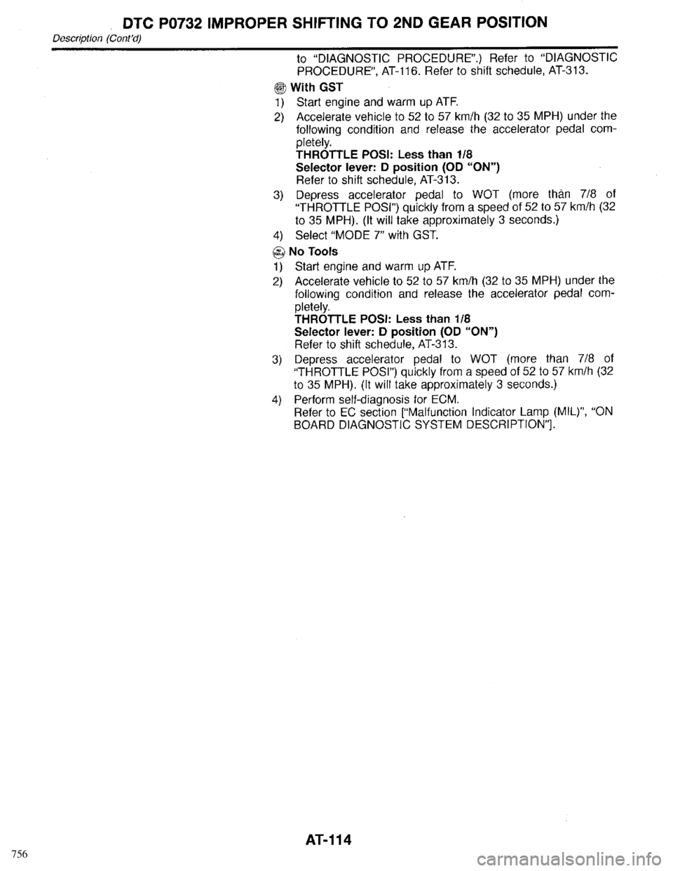INFINITI QX4 1998  Factory Service Manual 756 
