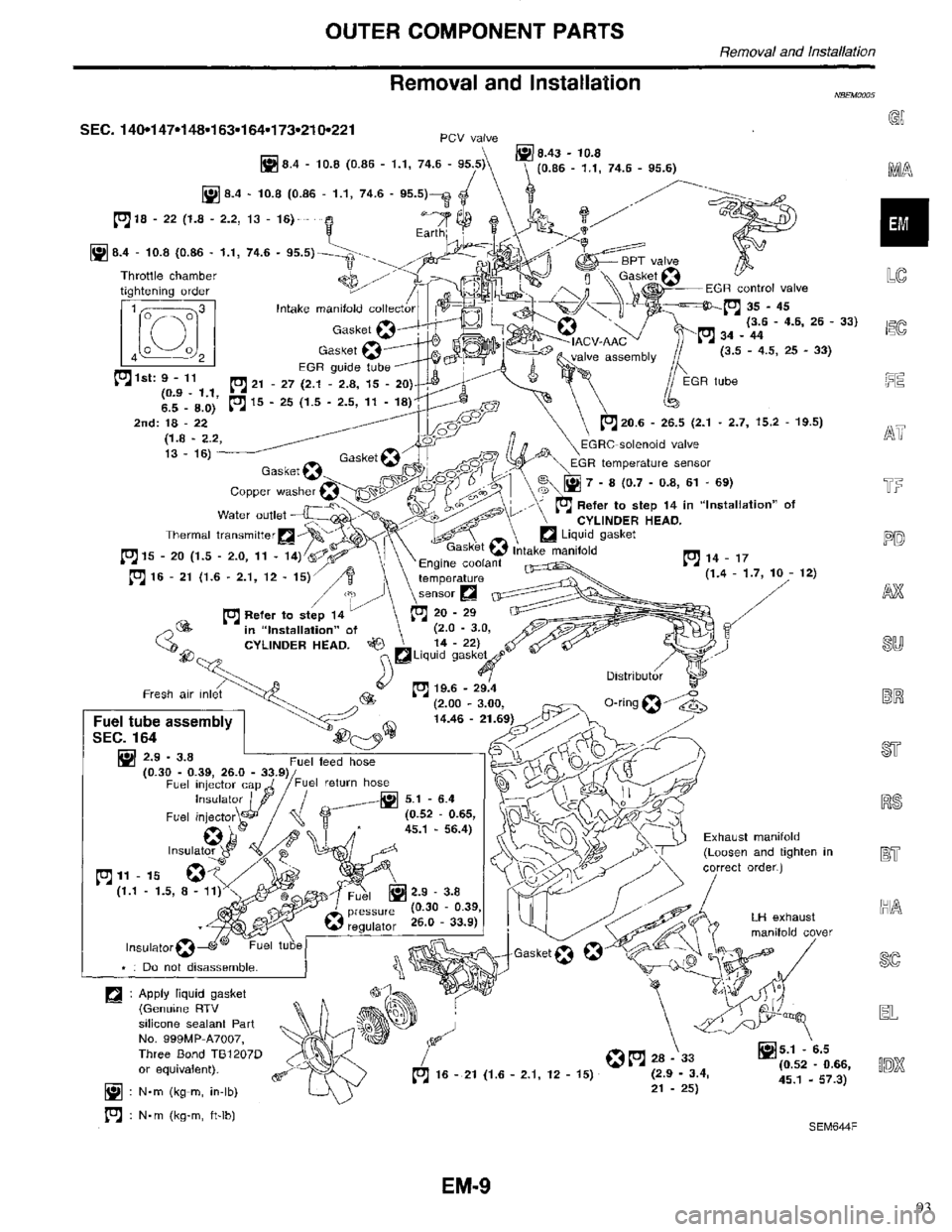 INFINITI QX4 1998 Factory Service Manual 93 INFINITI QX4 1998 Factory Service Manual 93