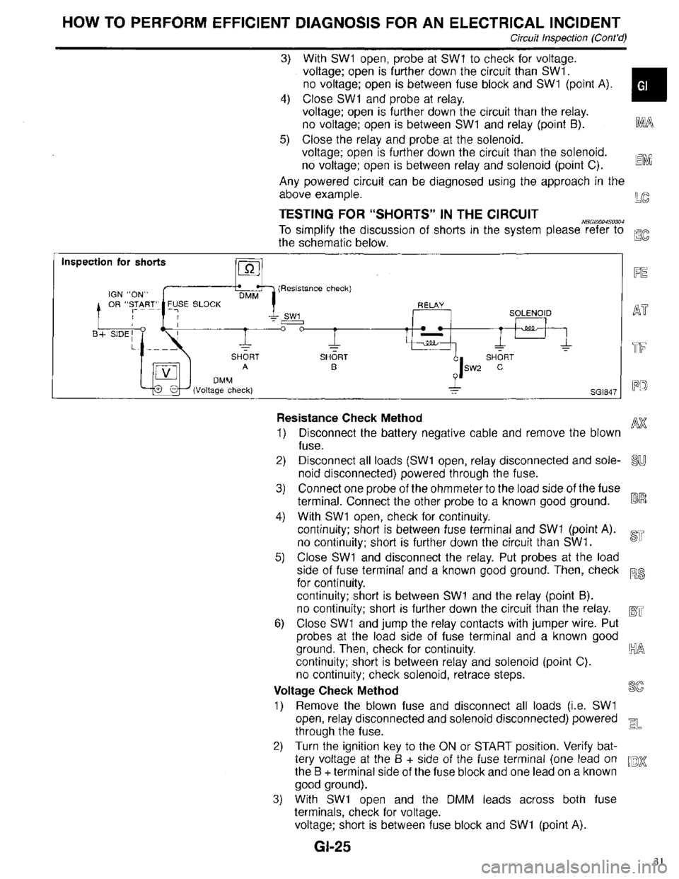 INFINITI QX4 1998 Factory Service Manual 31 INFINITI QX4 1998 Factory Service Manual 31