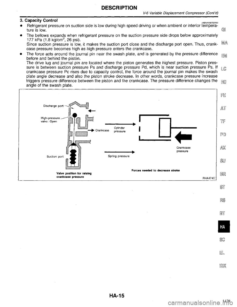 INFINITI QX4 1998  Factory Service Manual 1429 