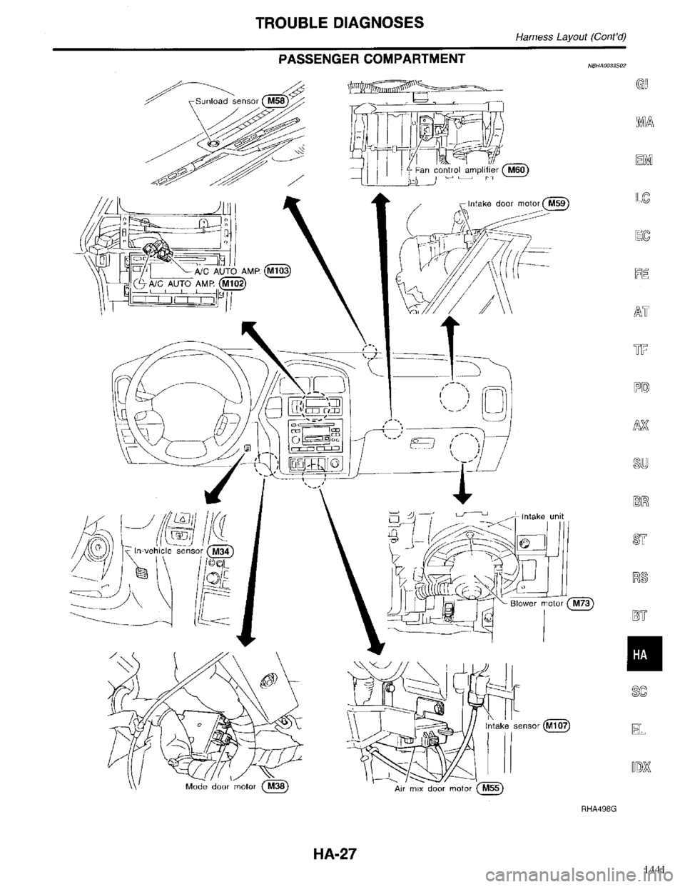 INFINITI QX4 1998  Factory Service Manual 1441 