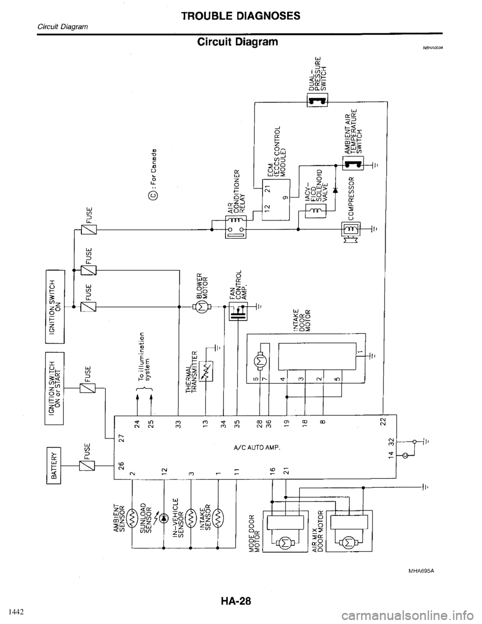 INFINITI QX4 1998  Factory Service Manual 1442 