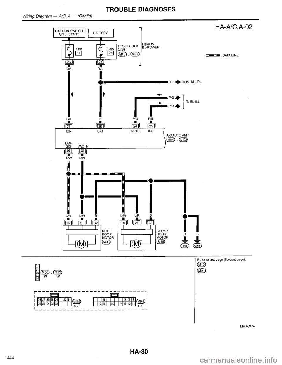 INFINITI QX4 1998  Factory Service Manual 1444 