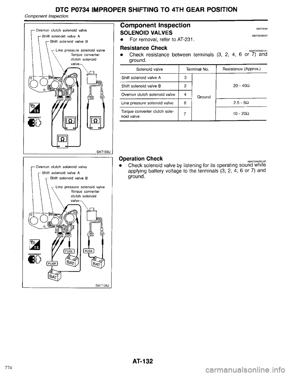 INFINITI QX4 1998  Factory Service Manual 774 