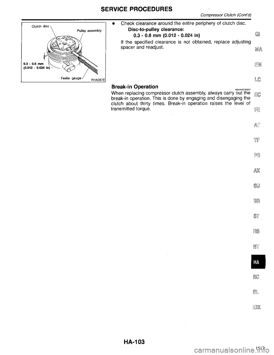 INFINITI QX4 1998 Factory Service Manual 1517 INFINITI QX4 1998 Factory Service Manual 1517
