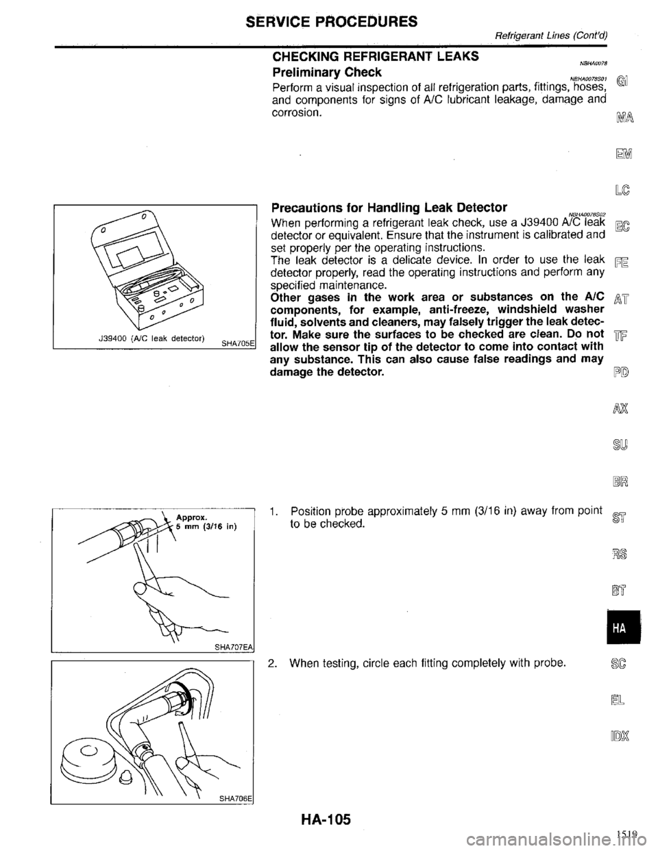 INFINITI QX4 1998 Factory Service Manual 1519 INFINITI QX4 1998 Factory Service Manual 1519