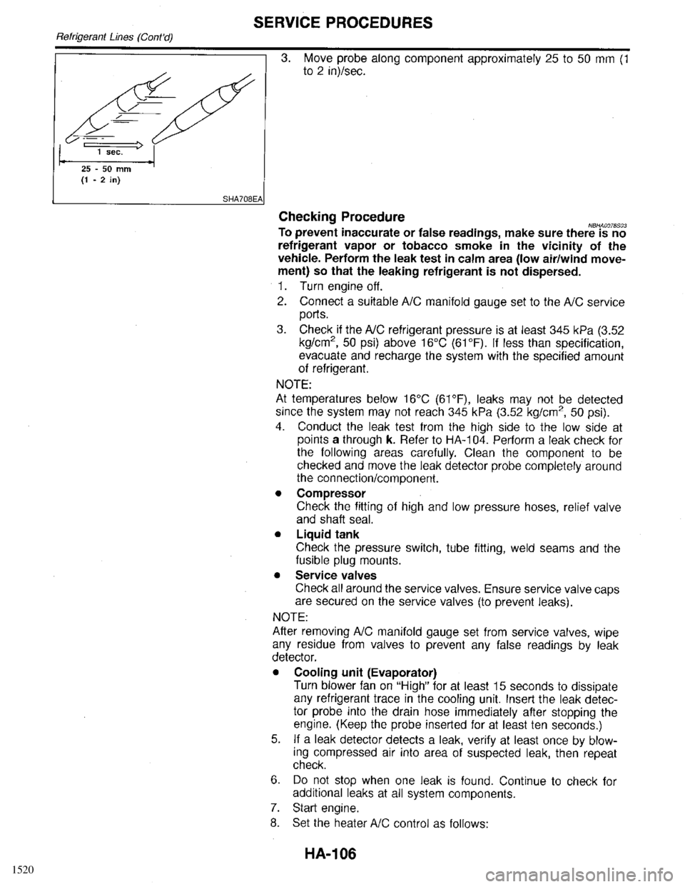 INFINITI QX4 1998 Factory Service Manual 1520 INFINITI QX4 1998 Factory Service Manual 1520