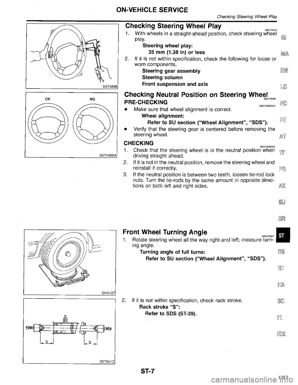 INFINITI QX4 1998 Factory Service Manual 1287 INFINITI QX4 1998 Factory Service Manual 1287