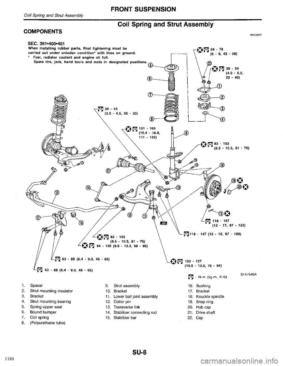 INFINITI QX4 1998 Factory Service Manual 1180 INFINITI QX4 1998 Factory Service Manual 1180