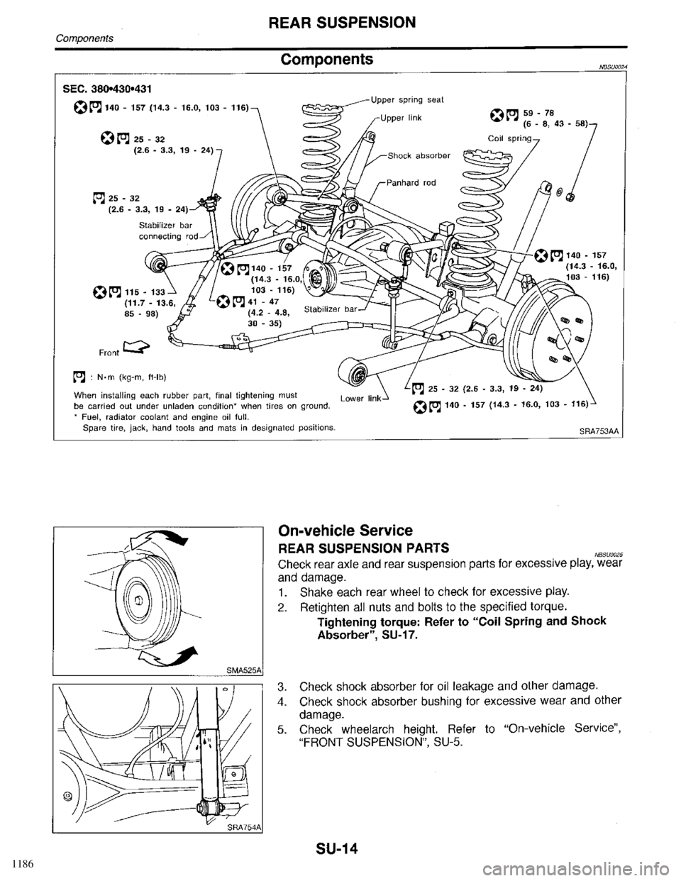 INFINITI QX4 1998 Factory Service Manual 1186 INFINITI QX4 1998 Factory Service Manual 1186