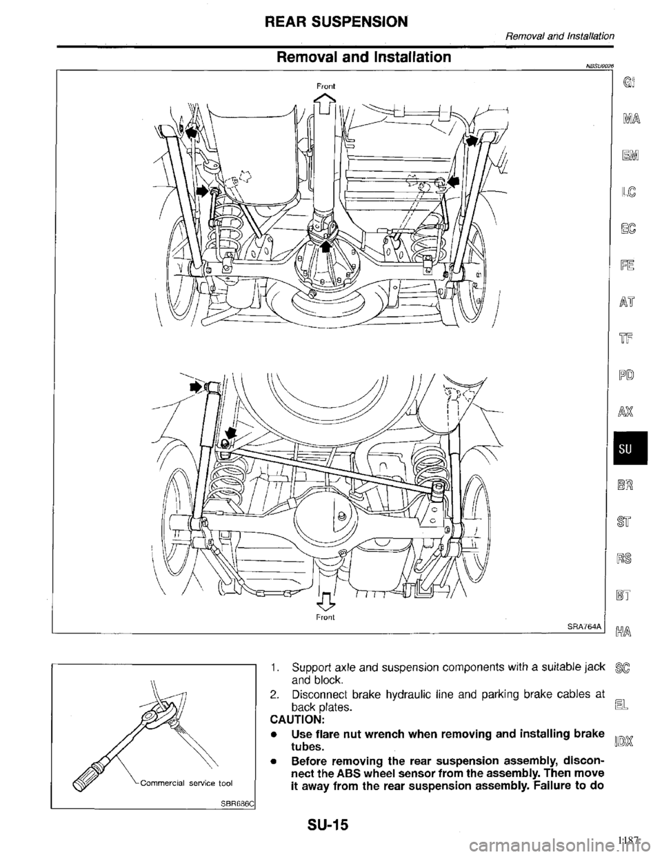INFINITI QX4 1998 Factory Service Manual 1187 INFINITI QX4 1998 Factory Service Manual 1187