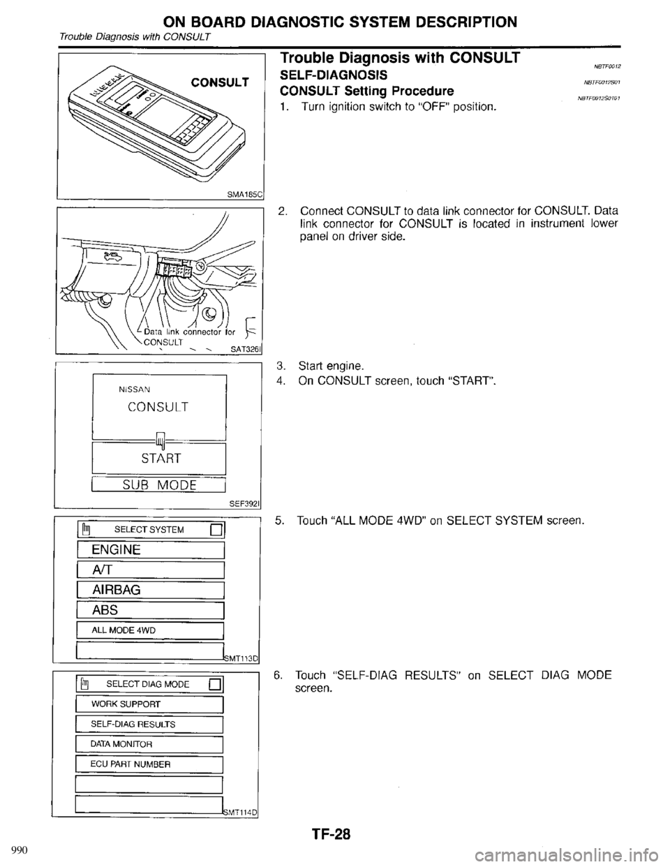 INFINITI QX4 1998 Factory Service Manual 990 INFINITI QX4 1998 Factory Service Manual 990