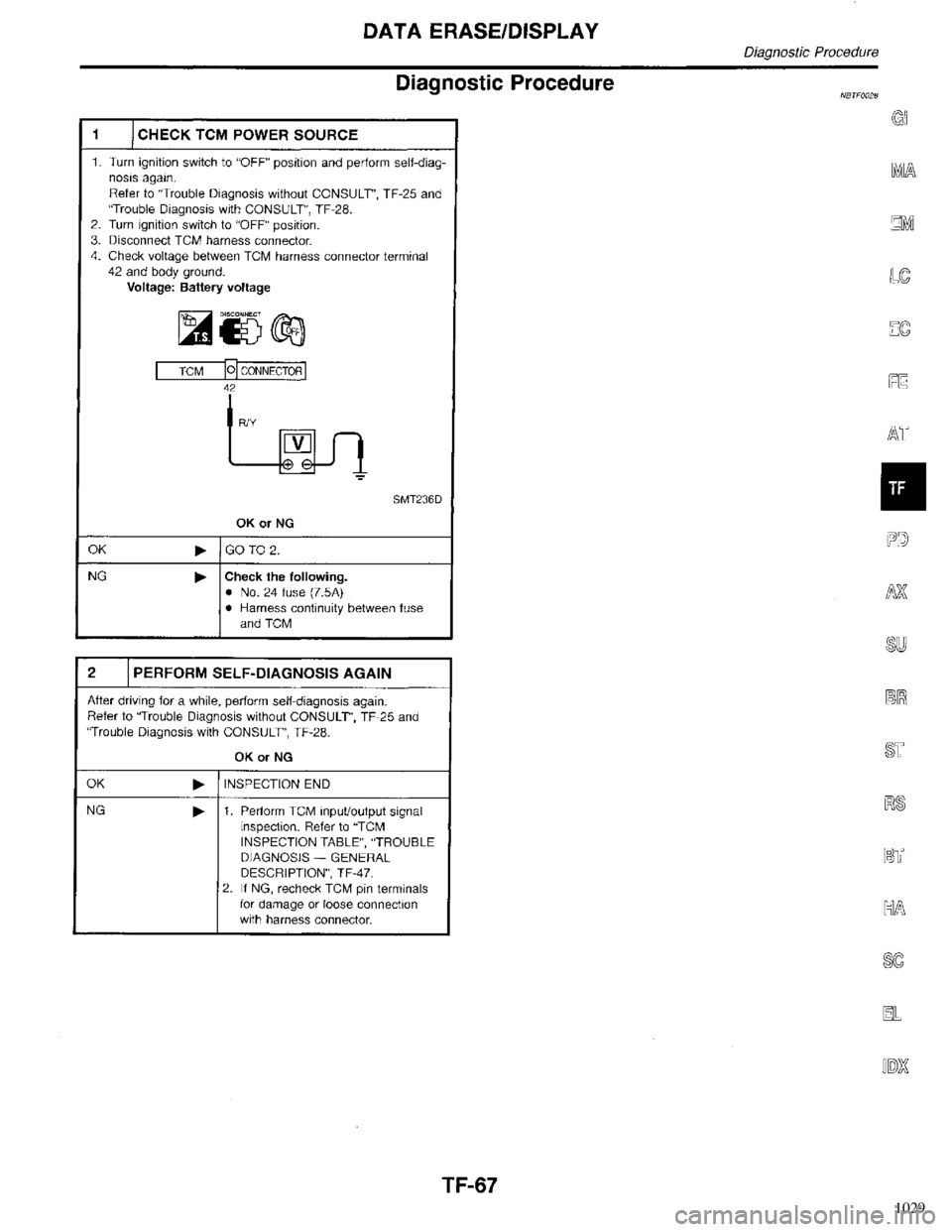 INFINITI QX4 1998 Factory Service Manual 1029 INFINITI QX4 1998 Factory Service Manual 1029