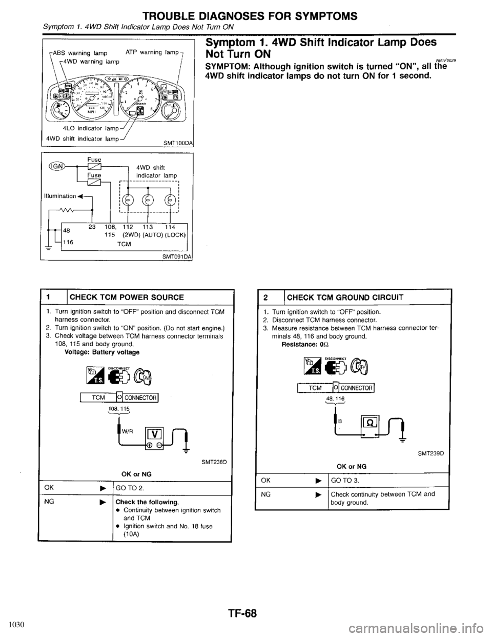 INFINITI QX4 1998 Factory Service Manual 1030 INFINITI QX4 1998 Factory Service Manual 1030
