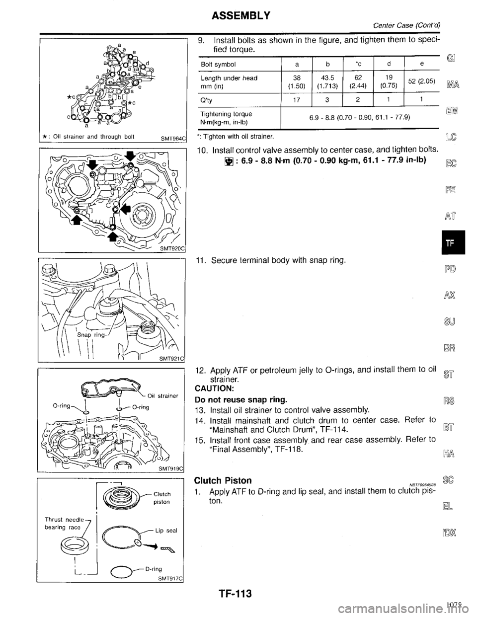 INFINITI QX4 1998 Factory Service Manual 1075 INFINITI QX4 1998 Factory Service Manual 1075