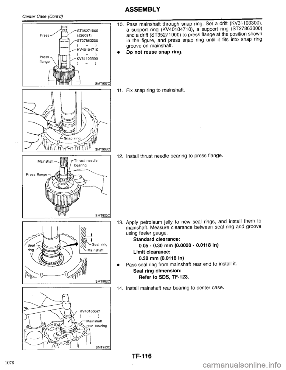INFINITI QX4 1998 Factory Service Manual 1078 INFINITI QX4 1998 Factory Service Manual 1078