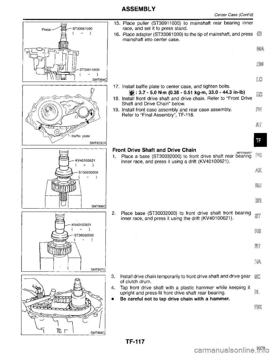 INFINITI QX4 1998 Factory Service Manual 1079 INFINITI QX4 1998 Factory Service Manual 1079
