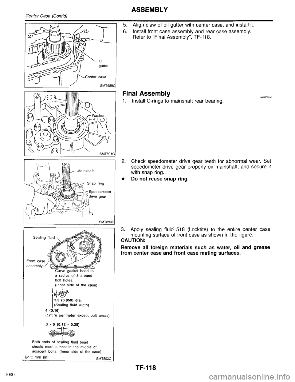 INFINITI QX4 1998 Factory Service Manual 1080 INFINITI QX4 1998 Factory Service Manual 1080
