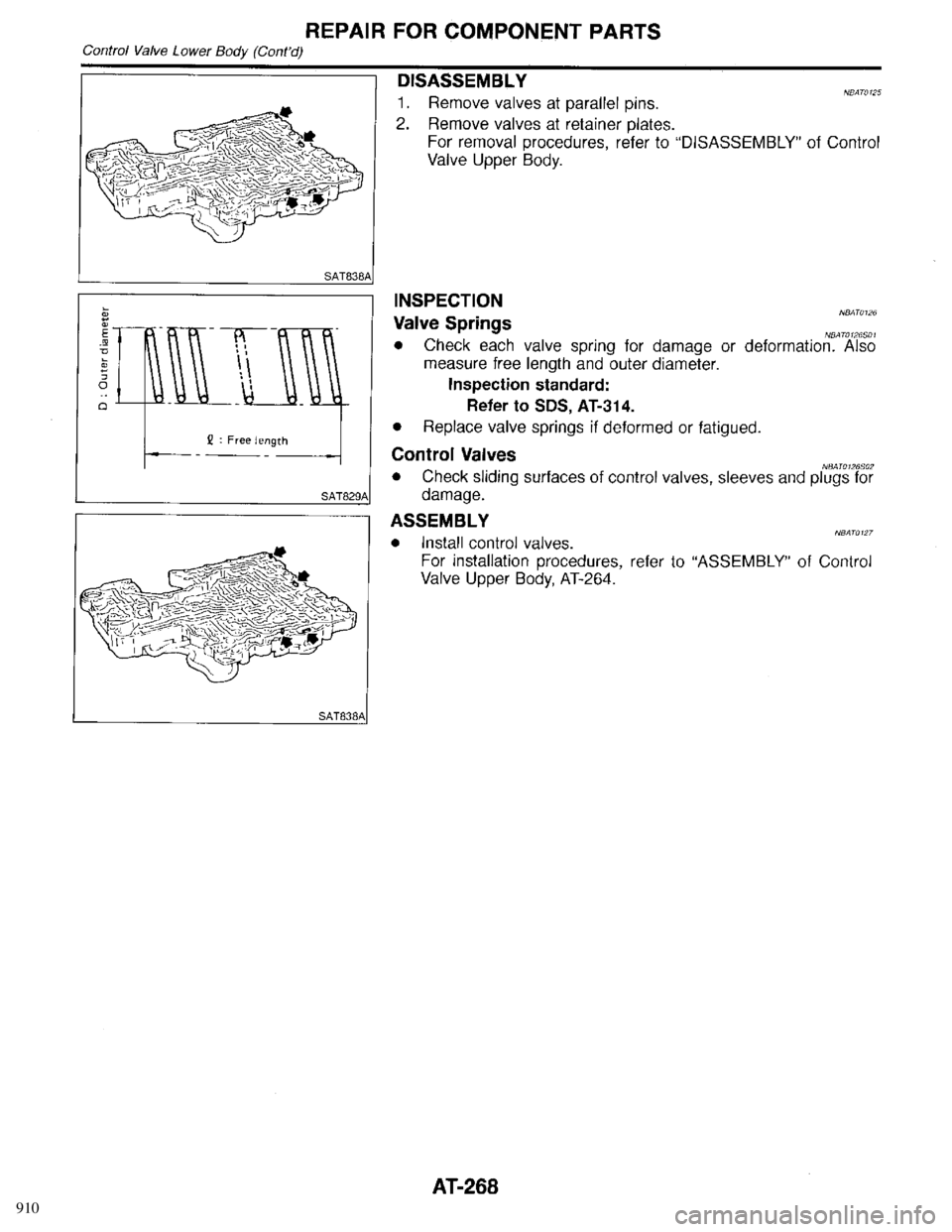 INFINITI QX4 1998 Factory Service Manual 910 INFINITI QX4 1998 Factory Service Manual 910