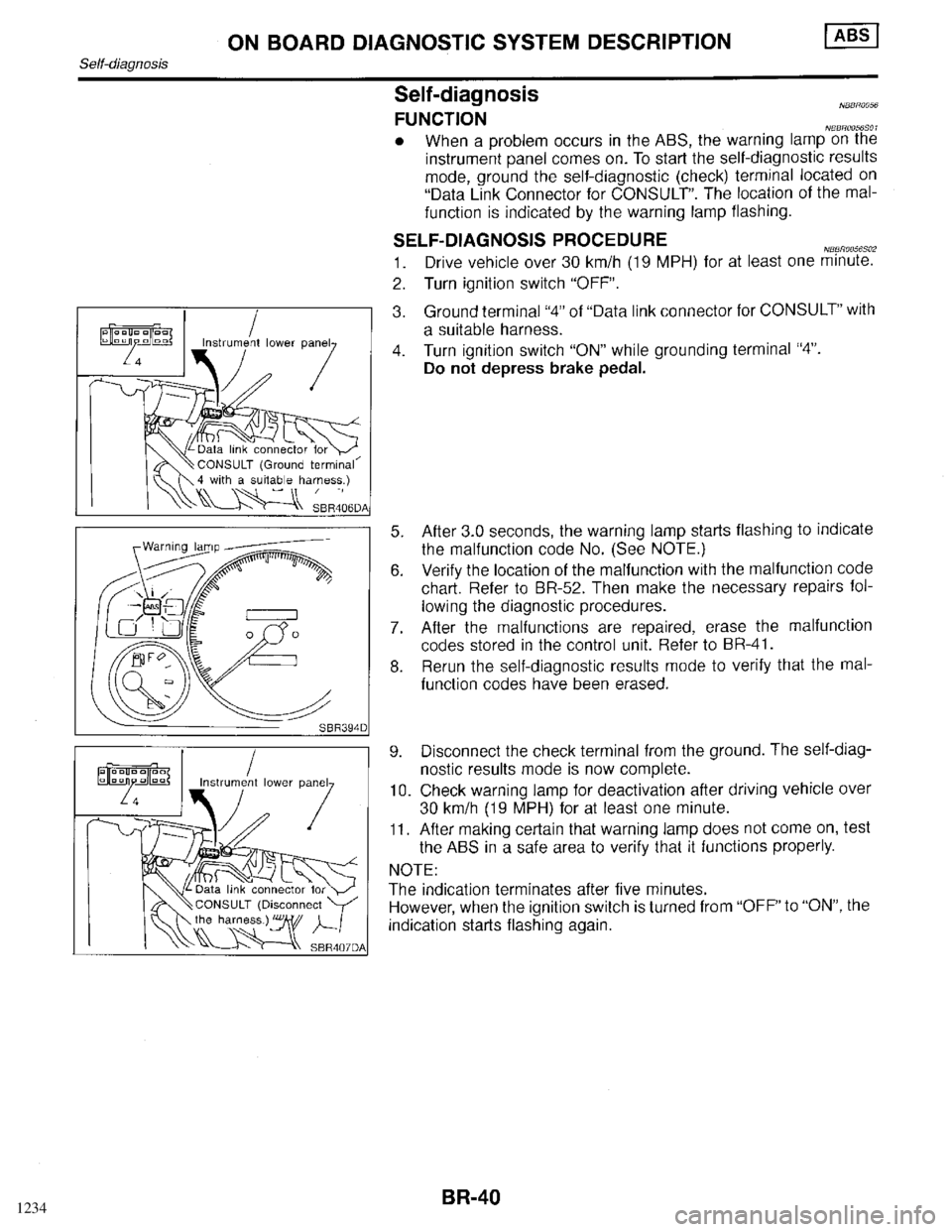 INFINITI QX4 1998  Factory Service Manual 1234 