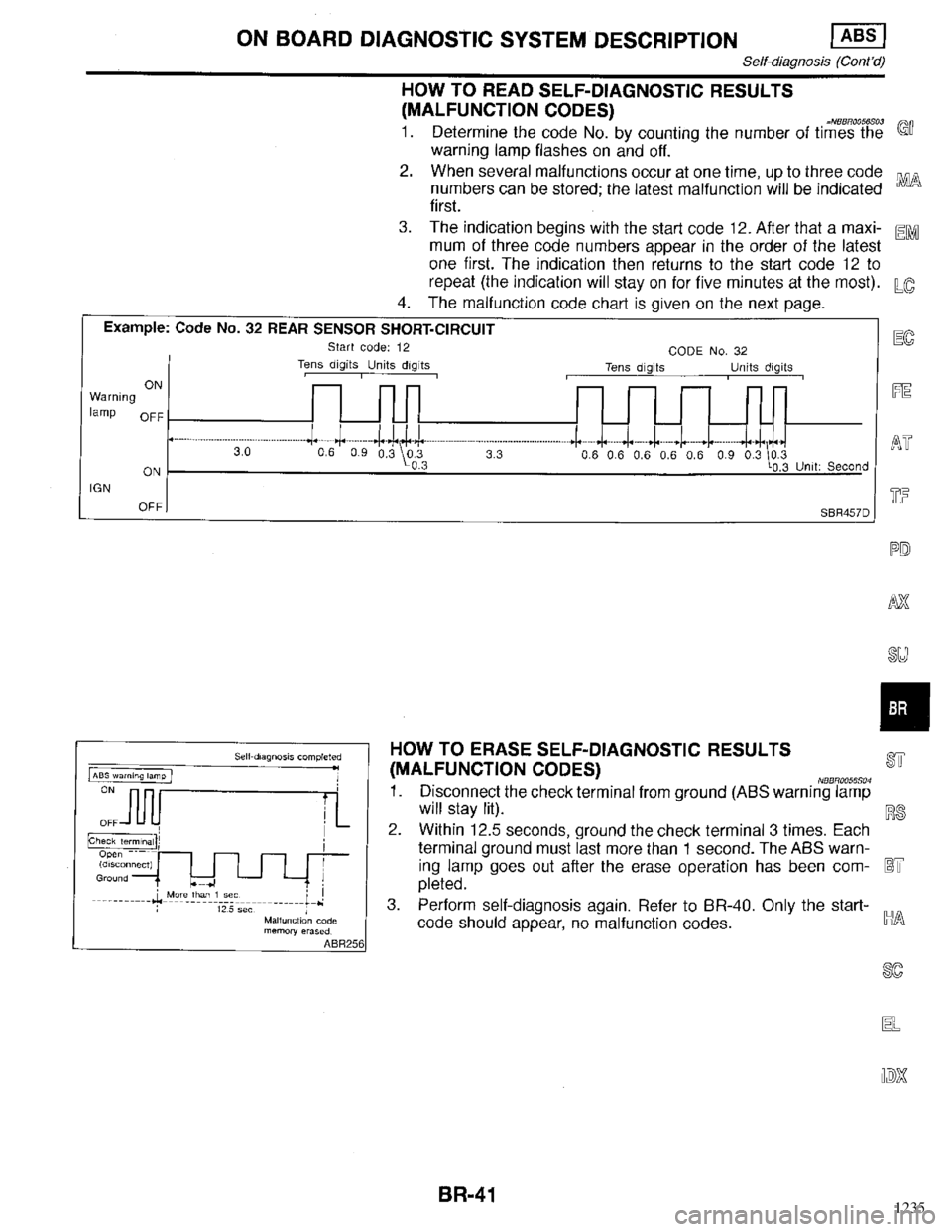 INFINITI QX4 1998  Factory Service Manual 1235 