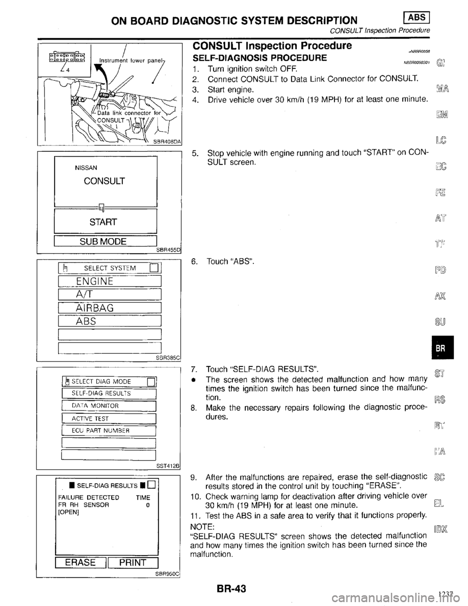 INFINITI QX4 1998  Factory Service Manual 1237 