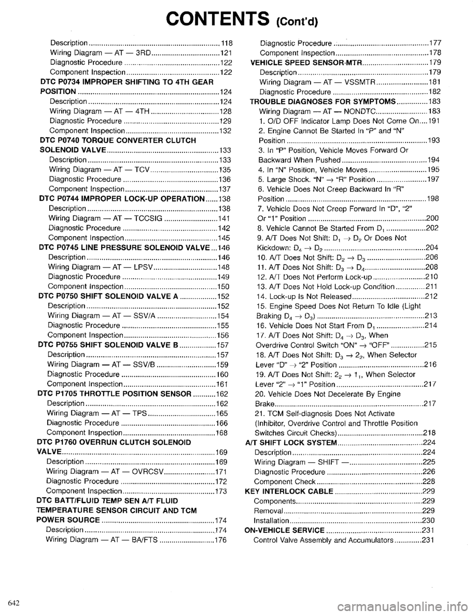 INFINITI QX4 1998  Factory Service Manual 642 