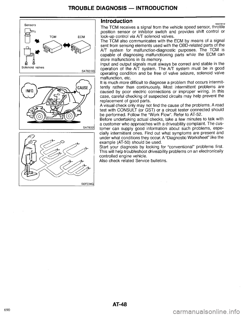 INFINITI QX4 1998 Factory Workshop Manual 690 INFINITI QX4 1998 Factory Workshop Manual 690