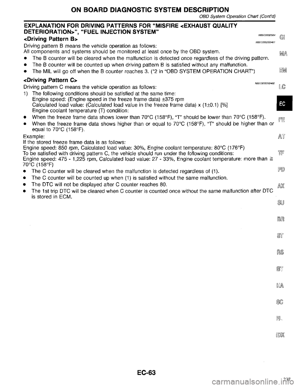 INFINITI QX4 1998  Factory Service Manual 237 