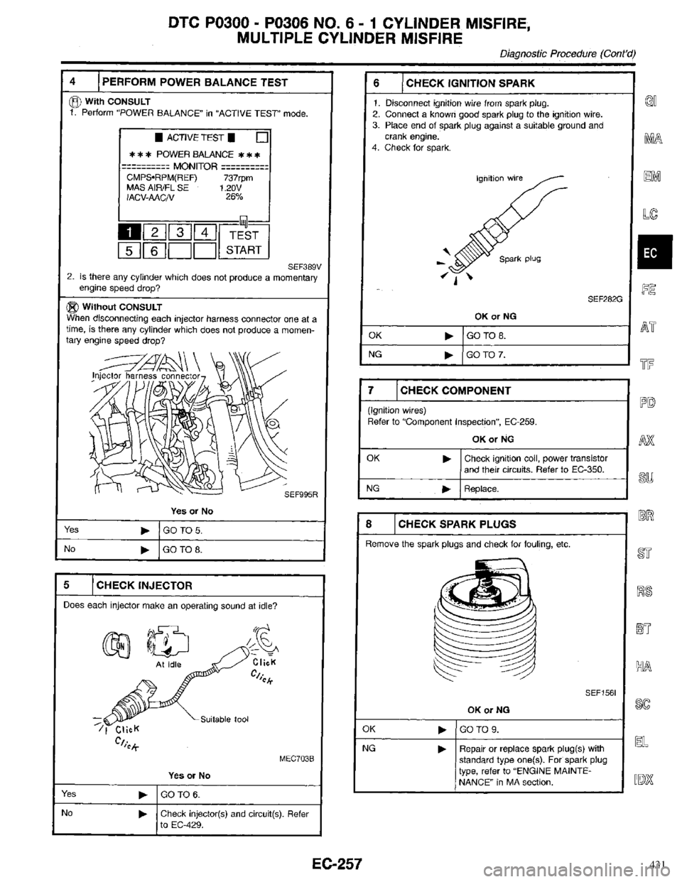 INFINITI QX4 1998 Factory Service Manual 431 INFINITI QX4 1998 Factory Service Manual 431