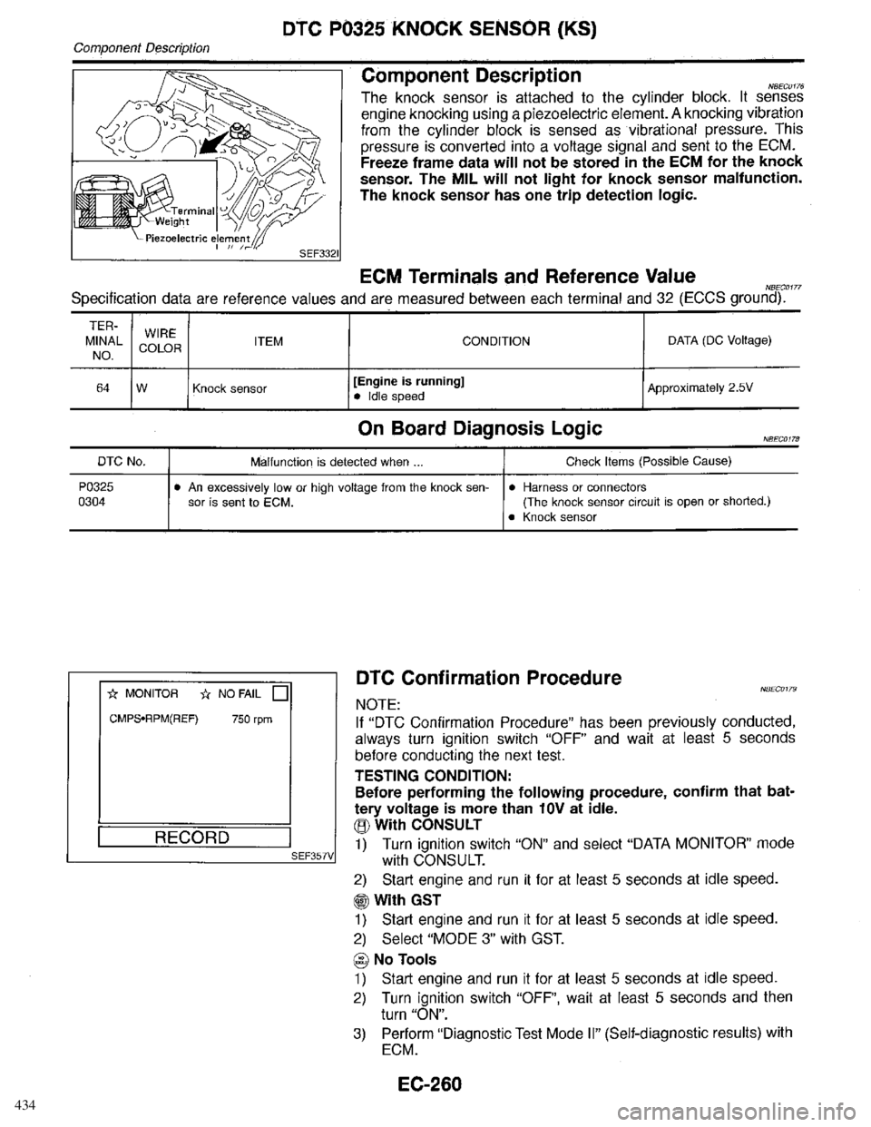 INFINITI QX4 1998 Factory Service Manual 434 INFINITI QX4 1998 Factory Service Manual 434