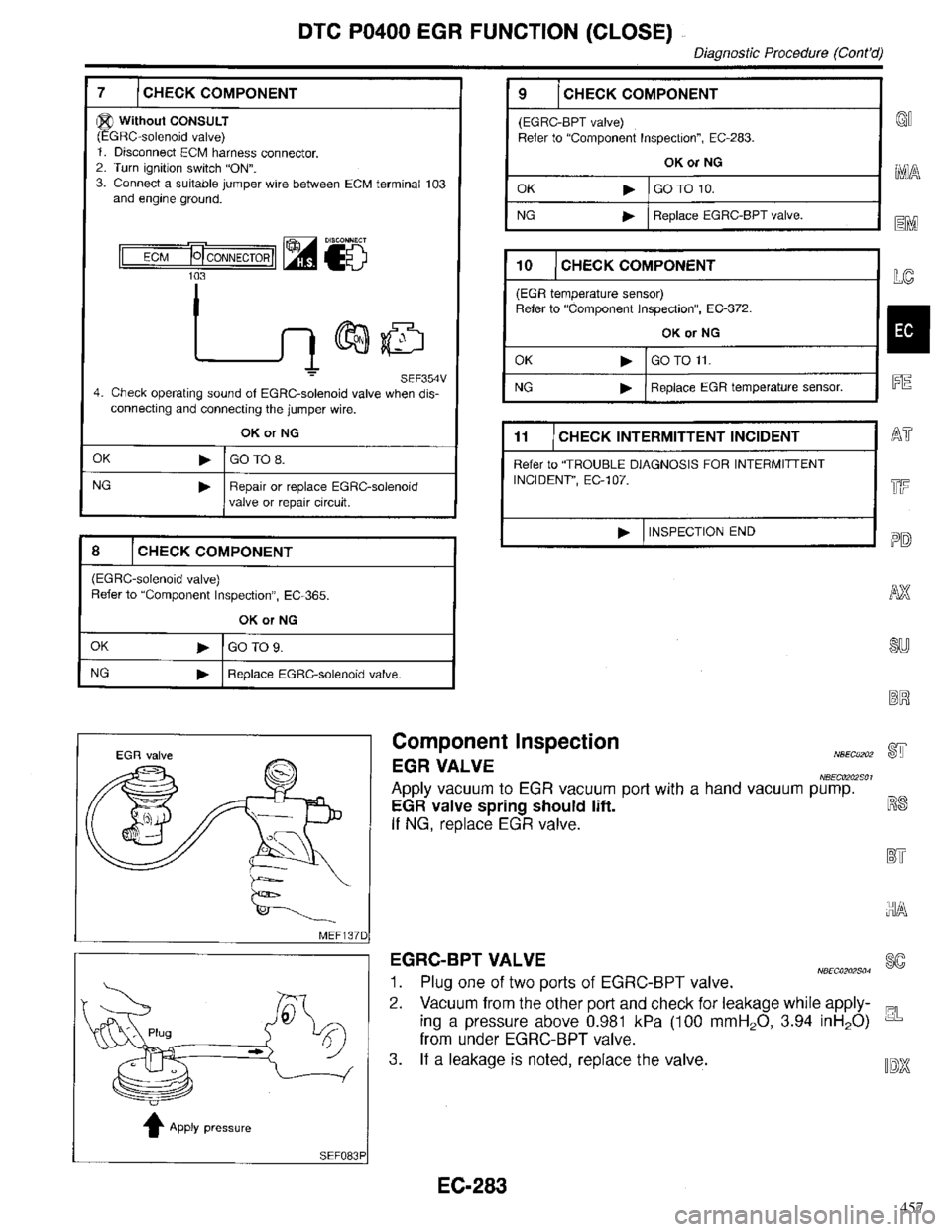 INFINITI QX4 1998 Factory Service Manual 457 INFINITI QX4 1998 Factory Service Manual 457