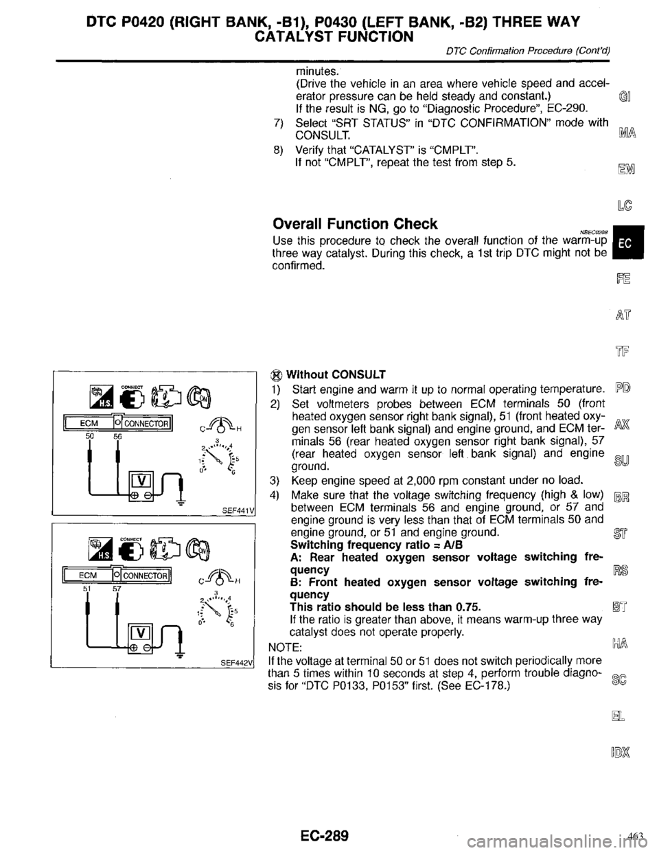 INFINITI QX4 1998 Factory Service Manual 463 INFINITI QX4 1998 Factory Service Manual 463