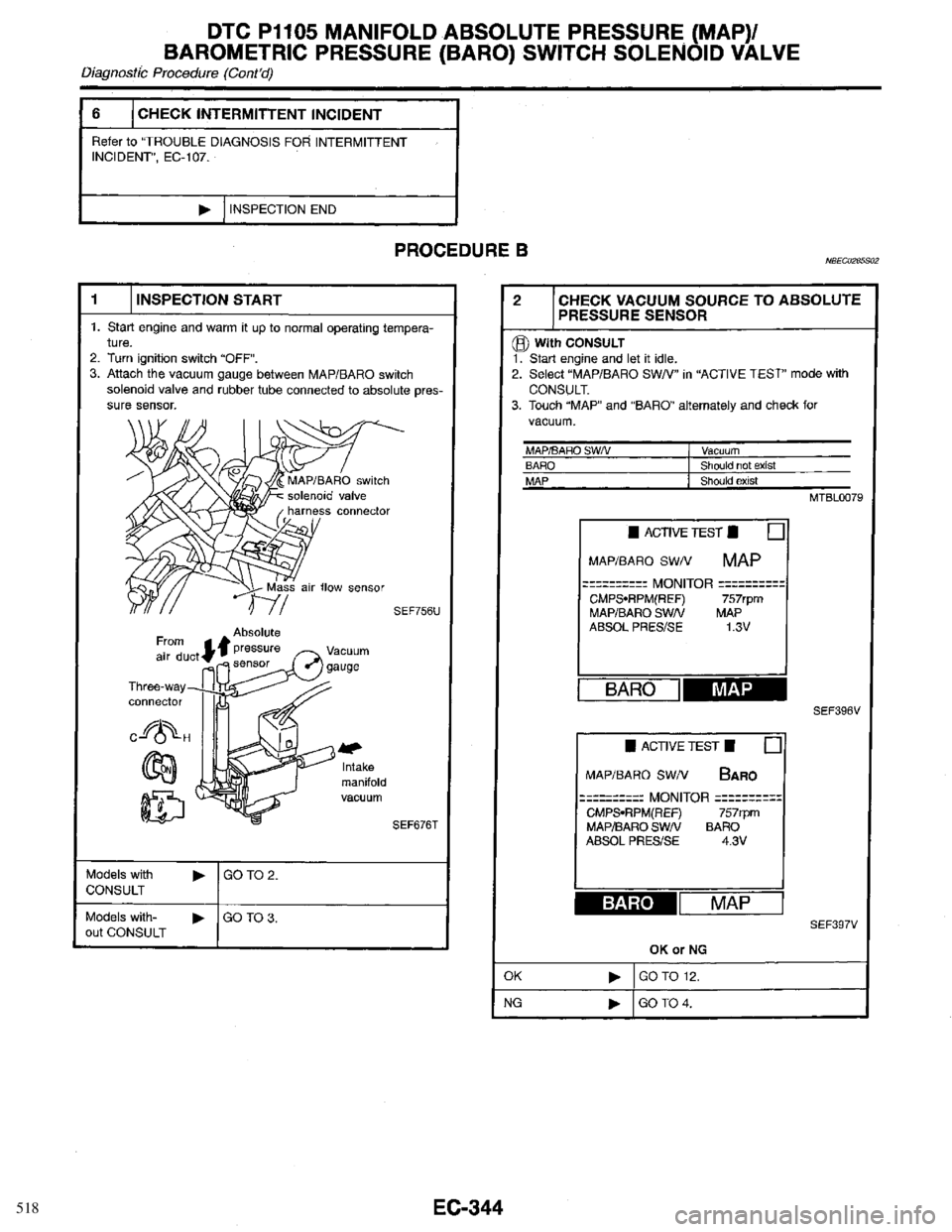INFINITI QX4 1998  Factory Service Manual 518 