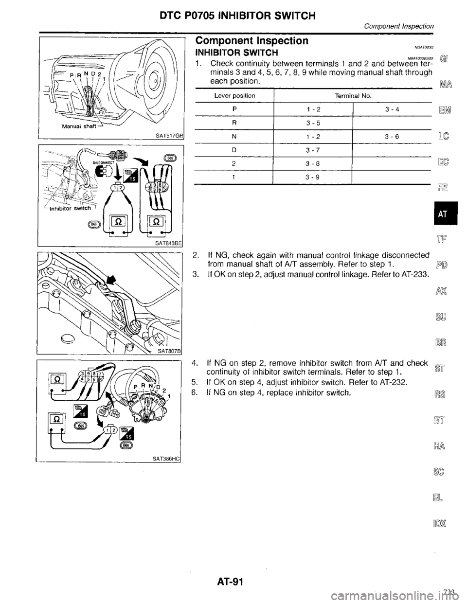 INFINITI QX4 1998  Factory Owners Manual 733 