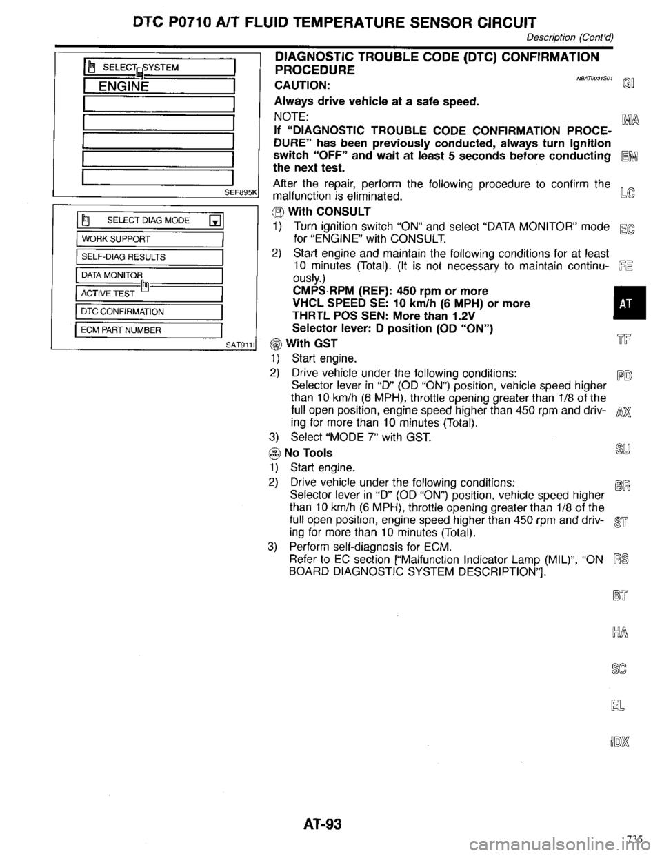 INFINITI QX4 1998  Factory Owners Manual 735 