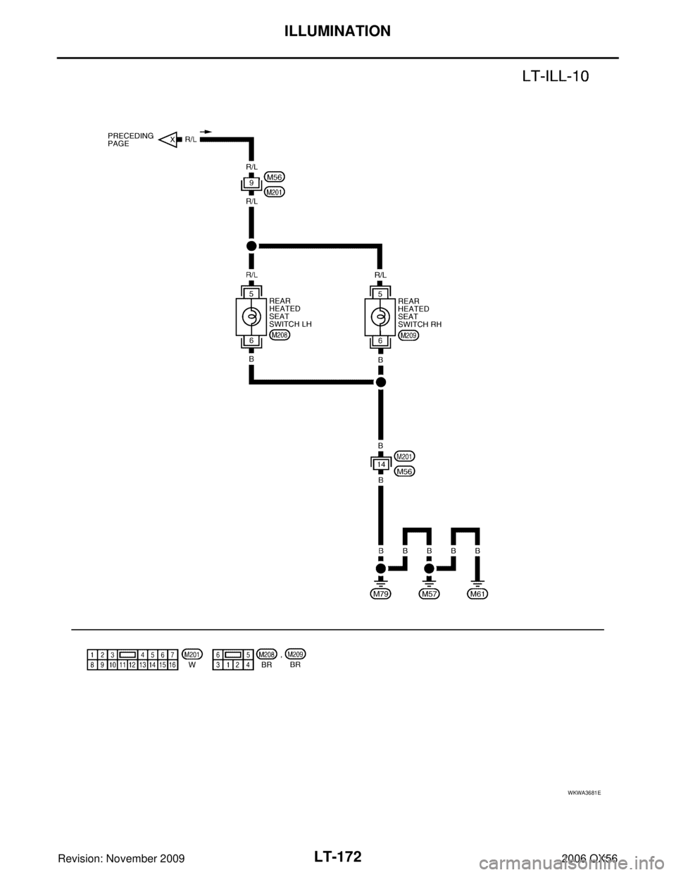 INFINITI QX56 2006 Factory Service Manual LT-172
ILLUMINATION
Revision: November 20092006 QX56
WKWA3681E INFINITI QX56 2006 Factory Service Manual LT-172
ILLUMINATION
Revision: November 20092006 QX56
WKWA3681E