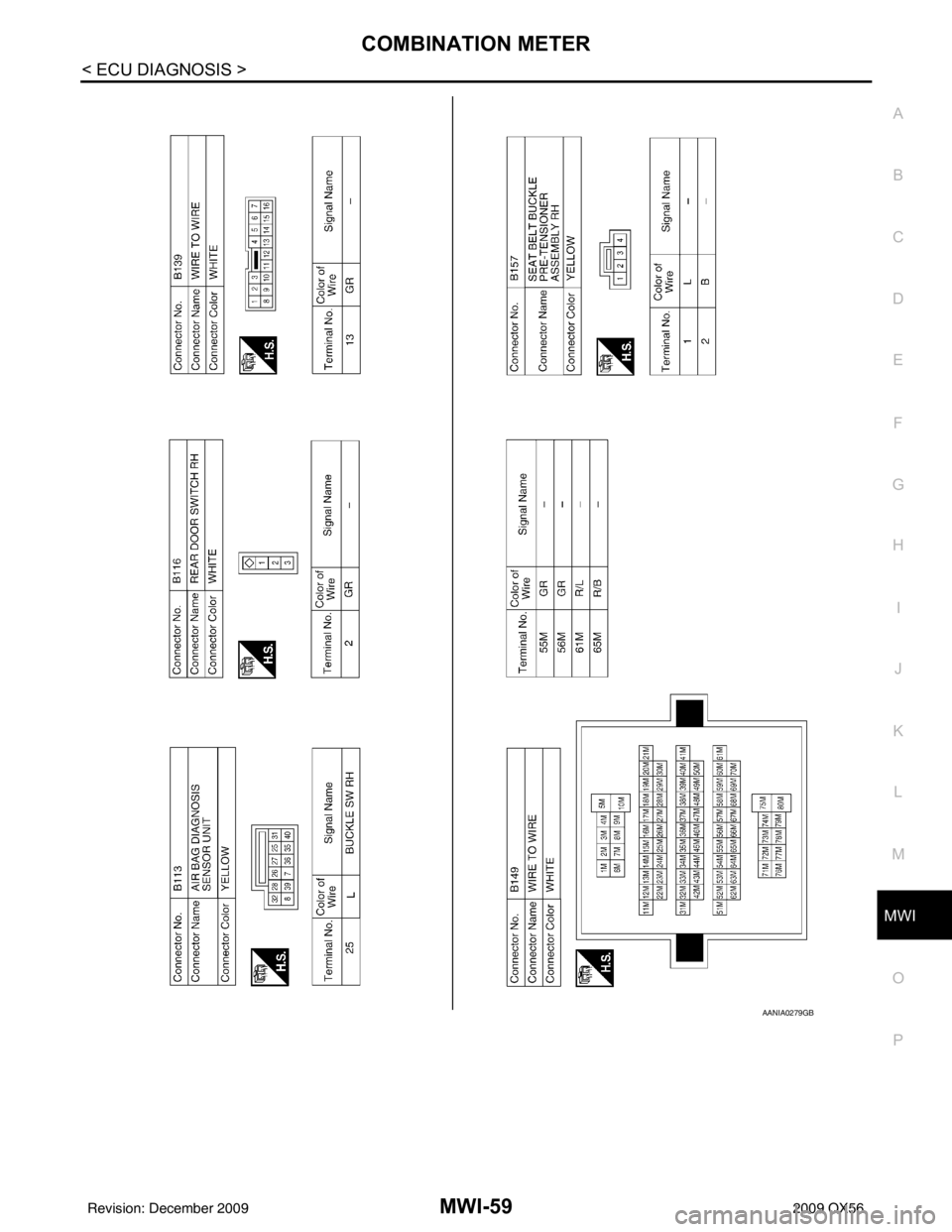 INFINITI QX56 2009 Factory Service Manual MWI
COMBINATION METERMWI-59
< ECU DIAGNOSIS >
C
DE
F
G H
I
J
K L
M B A
O P
AANIA0279GB
Revision: December 20092009 QX56 INFINITI QX56 2009 Factory Service Manual MWI
COMBINATION METERMWI-59
< ECU DIAGNOSIS >
C
DE
F
G H
I
J
K L
M B A
O P
AANIA0279GB
Revision: December 20092009 QX56