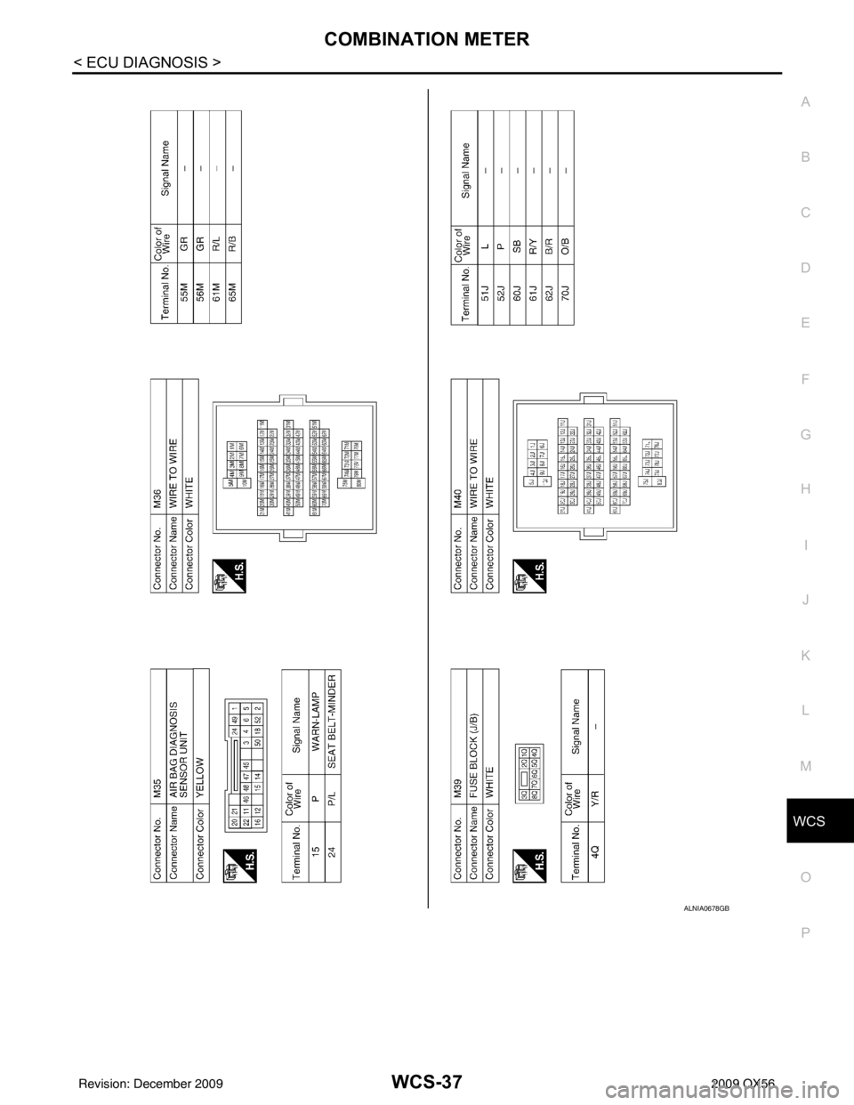 INFINITI QX56 2009 Factory Service Manual WCS
COMBINATION METERWCS-37
< ECU DIAGNOSIS >
C
DE
F
G H
I
J
K L
M B A
O P
ALNIA0678GB
Revision: December 20092009 QX56 INFINITI QX56 2009 Factory Service Manual WCS
COMBINATION METERWCS-37
< ECU DIAGNOSIS >
C
DE
F
G H
I
J
K L
M B A
O P
ALNIA0678GB
Revision: December 20092009 QX56